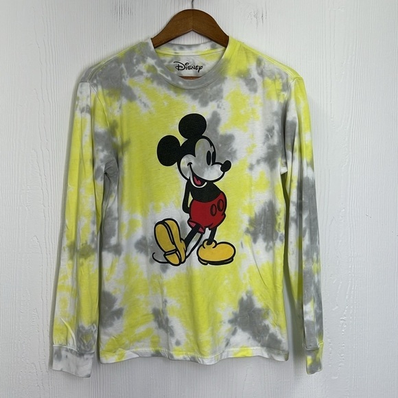 Disney - Mickey Mouse Graphic Colorful Tye Dye Long Sleeve Shirt Size Small - Picture 5 of 7